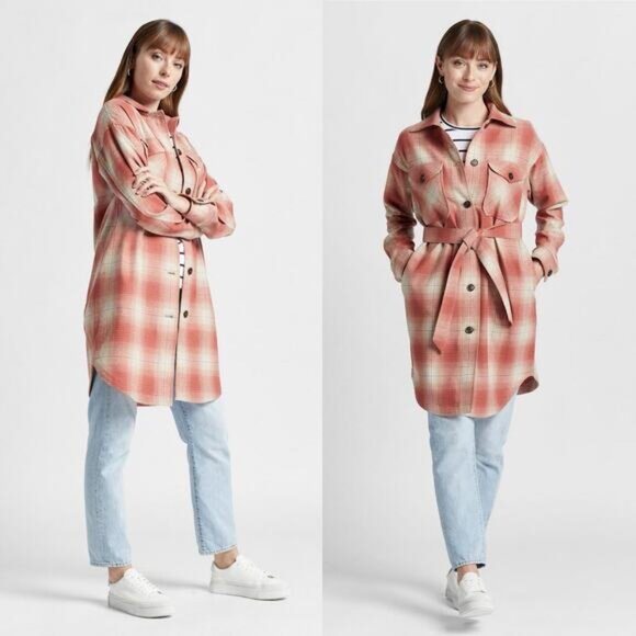 Pendleton Womens 100% Virgin Wool Plaid Overshirt Tunic Shacket Size Small - Picture 2 of 14